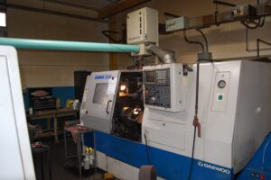 Daewoo Puma 250 CNC Lathe in Operation at SC Industries in Houston.