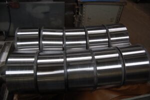 Finished metal cylinders, showing the quality of the metal fabrication and metal polishing.