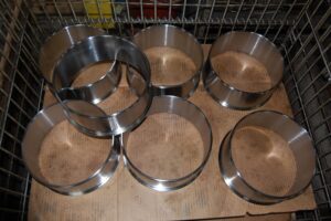 Finished metal parts made by SC Industries in Houston, ready for delivery.