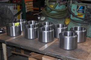 Finished metal parts made by SC Industries in Houston, ready for delivery.